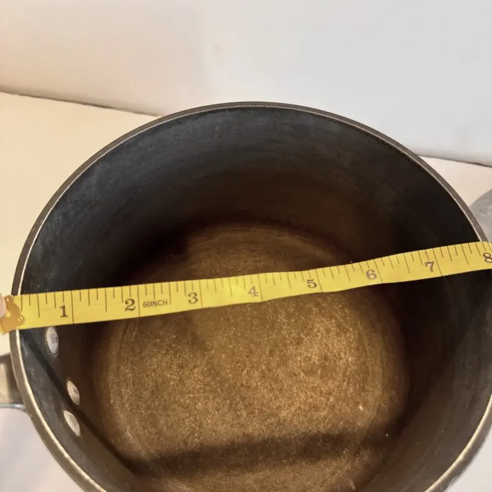 Vintage Magnalite GHC 3 Quart Sauce Pot Pan Anodized Cast Aluminum Lid USA Made.